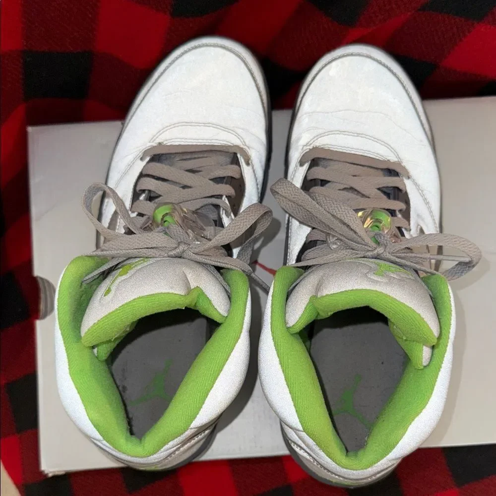 Air Jordan Retro 5 Green silver